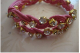 Pulseira Duo Strass Rosa